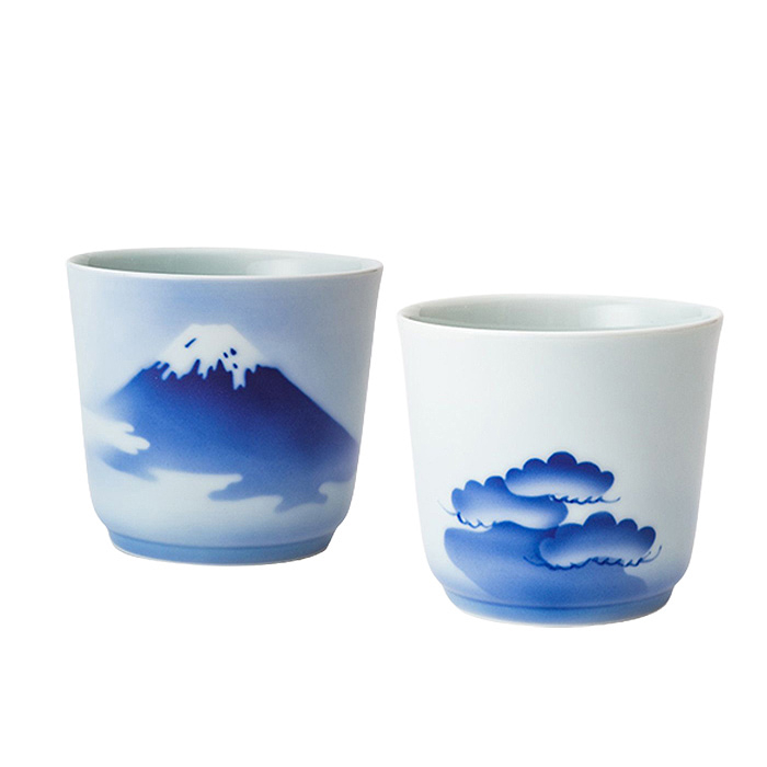 【海夫健康生活館】LZ 日本深川瓷器 藝術瓷器 富士山瓷杯 320ml(B0175-01)