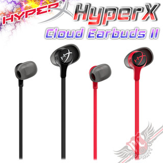 HyperX Cloud Earbuds II 雲雀2 電競入耳式附麥克風耳機 紅 黑 PCPARTY