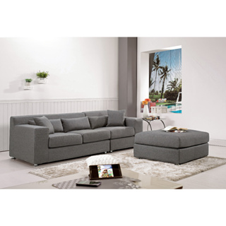 【新荷傢俱工場】 M 279 簡約灰布7.3尺L型布沙發 7.3尺沙發 布沙發 L型沙發沙發組 三人沙發