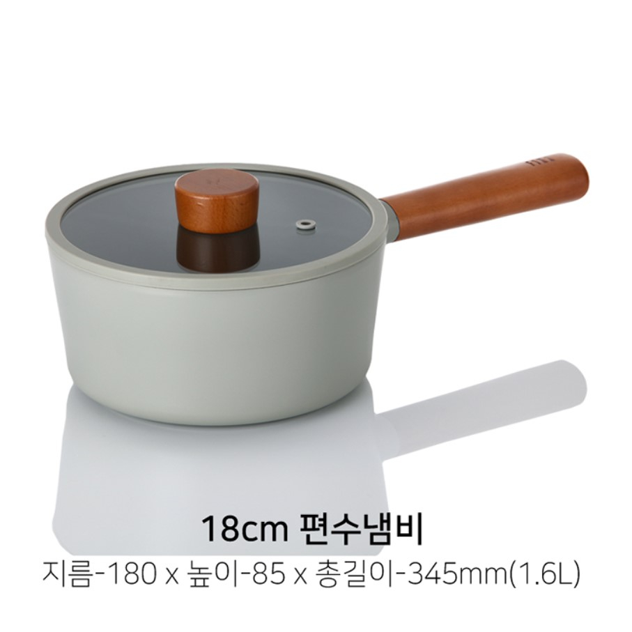 NEOFLAM FIKA 韓國正品  Fika 最新版高階 18公分 手柄鍋 有蓋 灰色系不沾鍋 湯鍋 IH