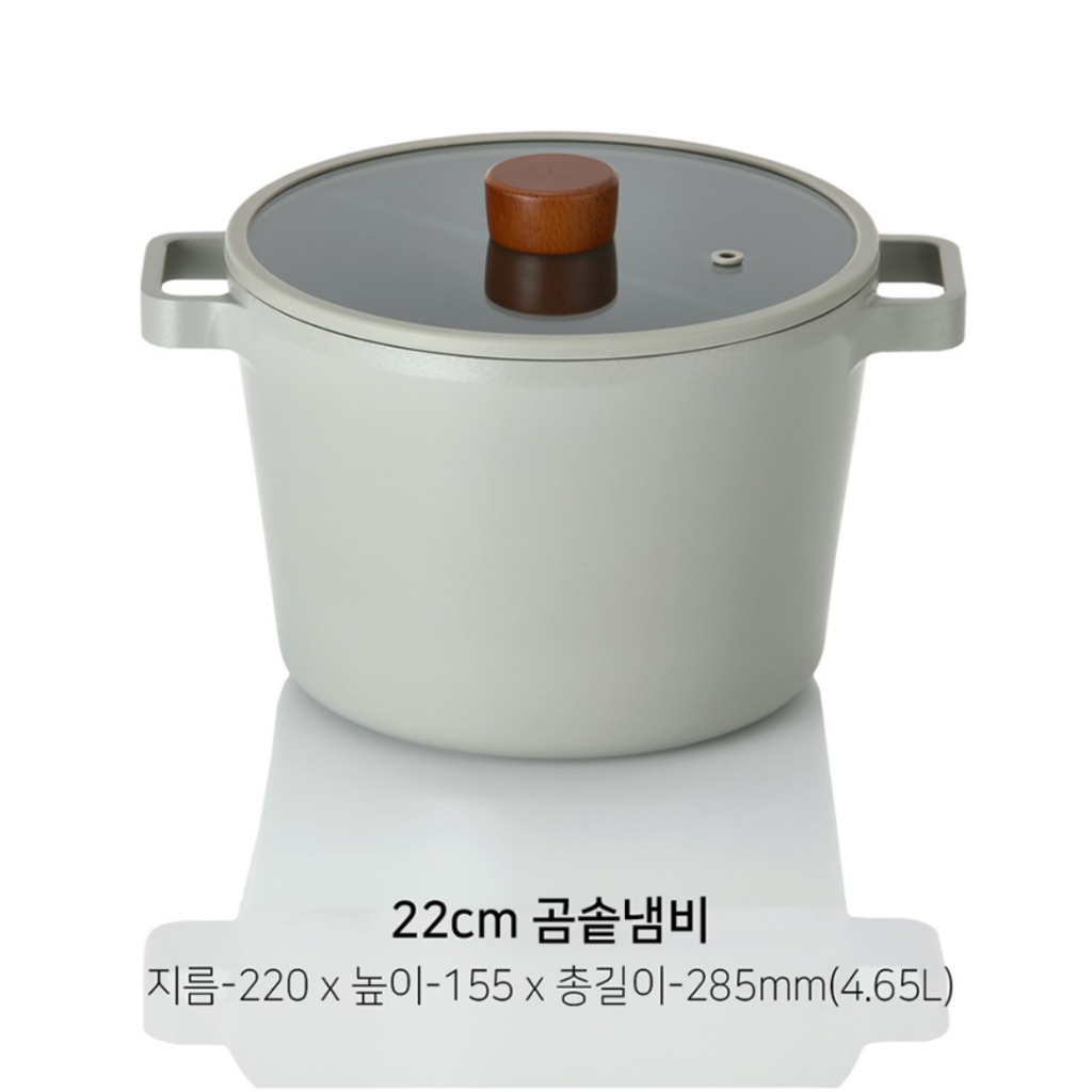 NEOFLAM FIKA 韓國正品 Fika 2.0最新版高階 22公分 深湯鍋 有蓋 灰色系不沾鍋平底鍋 IH