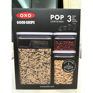 全新~美國🇺🇸OXO POP長方按壓保鮮盒三件組(長方2.6L+長方1.6L+長方0.6L+含POP匙)