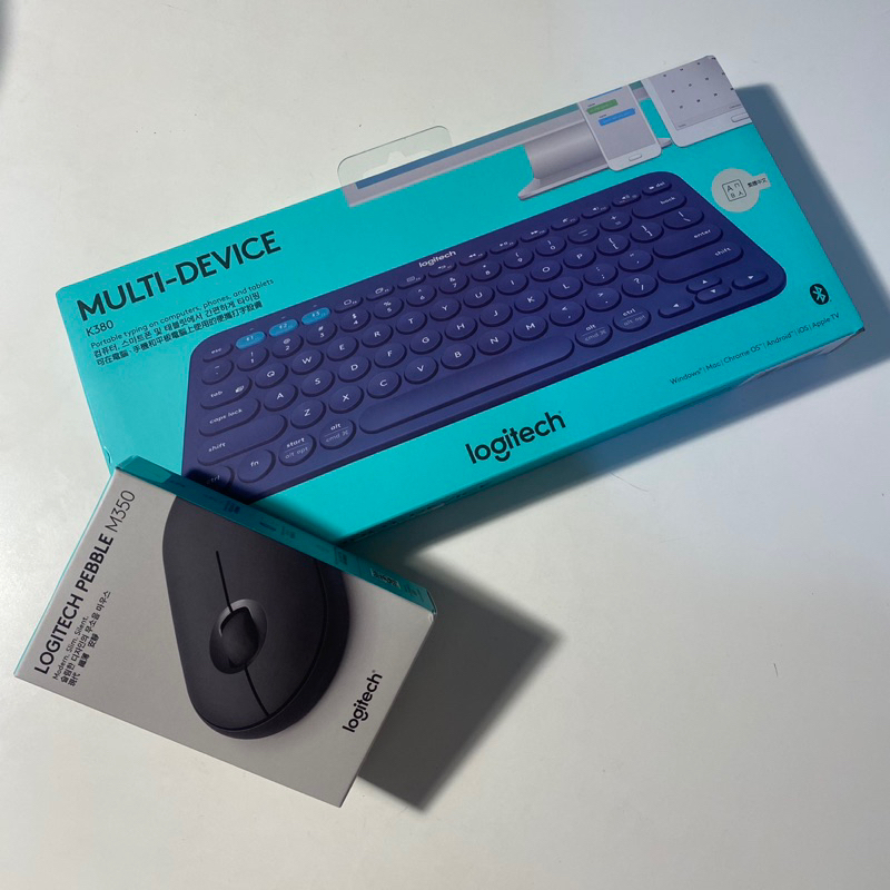 秒出貨 Logitech 羅技 時尚美型 K380+PEBBLE M350 藍芽無線鍵盤滑鼠組禮盒