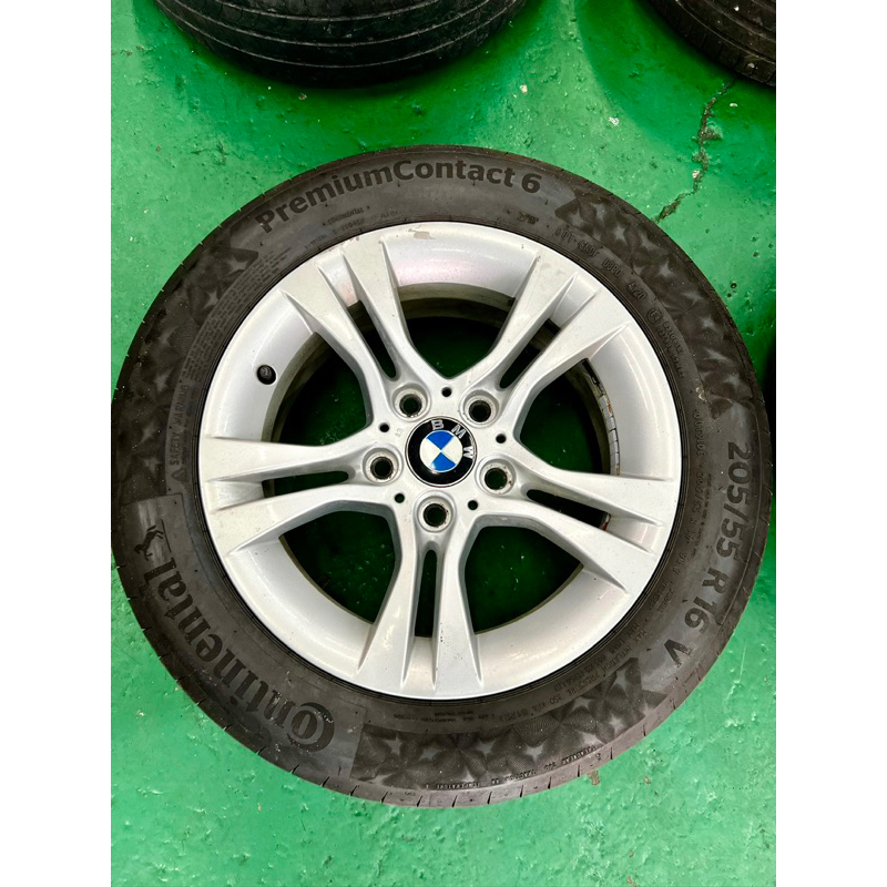 BMW-5孔120（205/55/16）一組鋁圈含馬牌輪胎