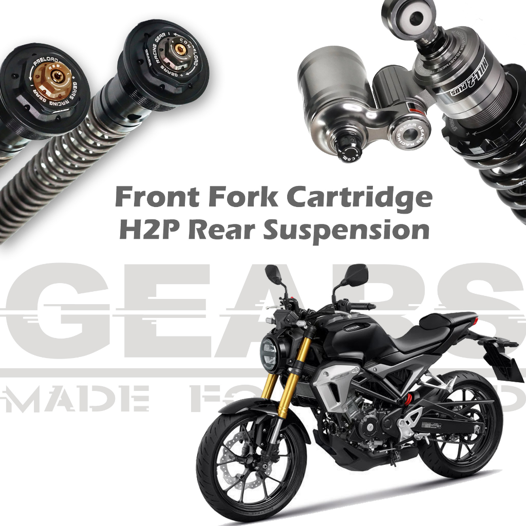 【GEARS集亞】HONDA CB150R H2P 雙瓶預載可調後避震器/FFC-250TT前叉內管套件