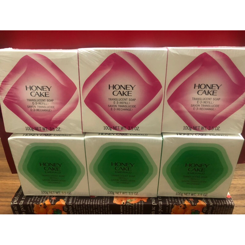 資生堂環保無盒裝潤紅&amp;翠綠蜂蜜香皂930元（3紅+3綠）一張訂單最多42個。