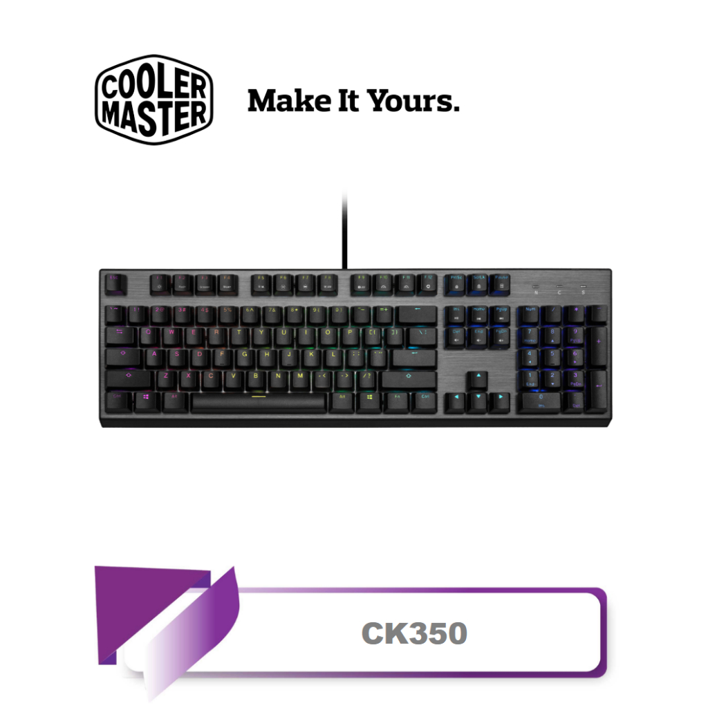 【TN STAR】Cooler Master CK350/CK351/CK352 機械式 RGB 電競鍵盤 青/紅/茶軸