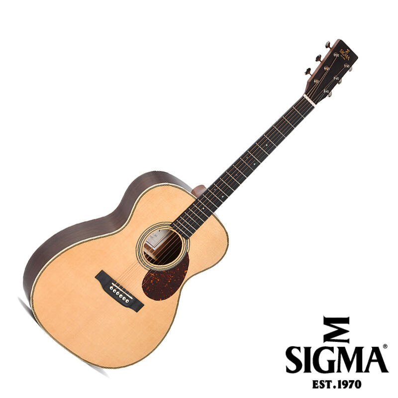 【又昇樂器】無息分期 SIGMA OMT-28H 面單板 OM桶身 木吉他