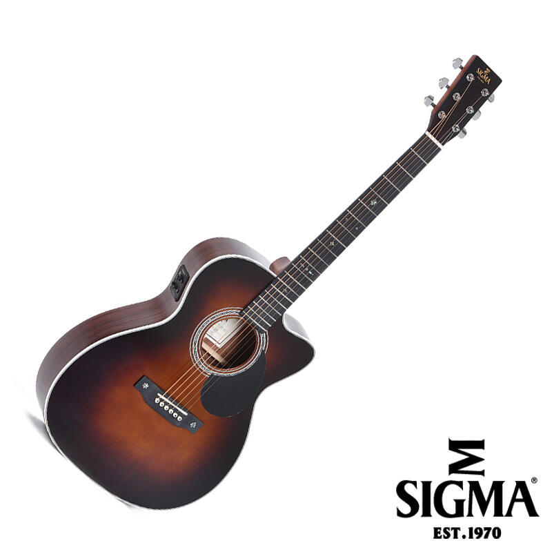 【又昇樂器】無息分期 SIGMA OMTC-1E-SB 面單板 OM桶身 木吉他