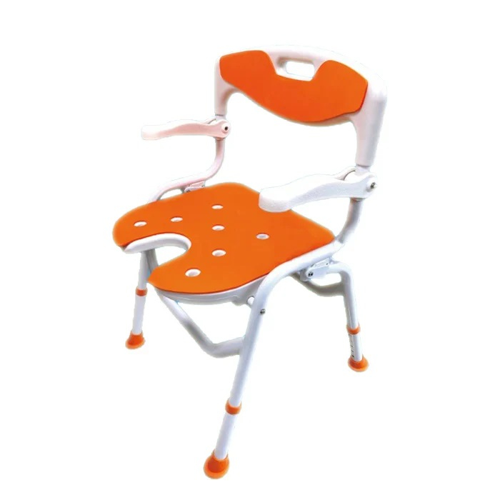 【海夫健康生活館】RH-HEF 折疊式 有靠背 座面舒適 扶手可掀 洗澡沐浴椅(ZHCN2208)