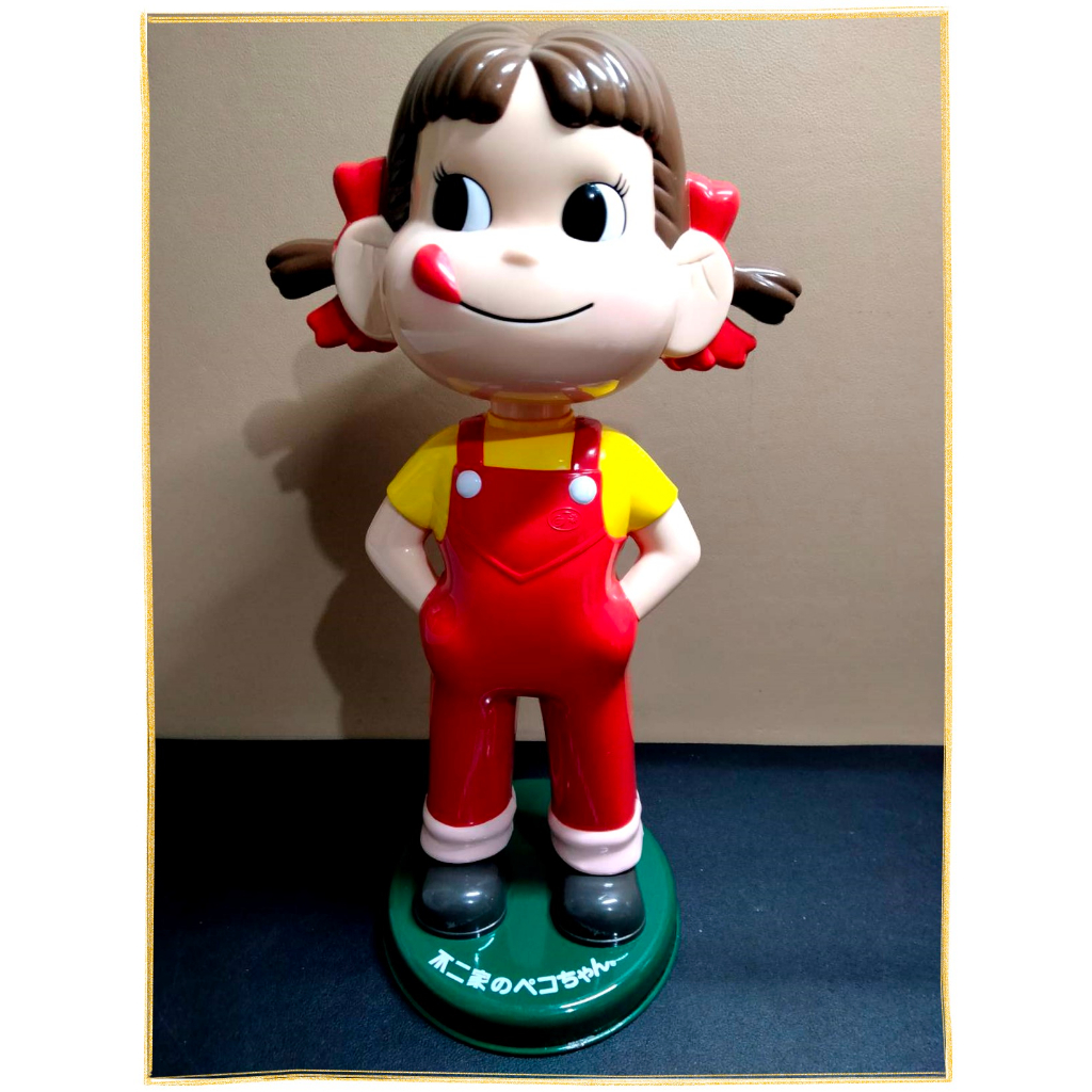 日本帶回PEKO早期正版絕版二手現貨無盒-不二家牛奶妹首振人形公仔搖頭玩偶-高約32公分