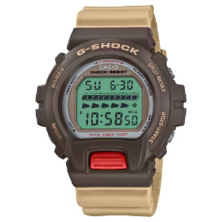 casio卡西歐 dw-6600 系列 dw-6600pc-5 復古時尚經典款潮流腕錶 奶油咖啡 50mm