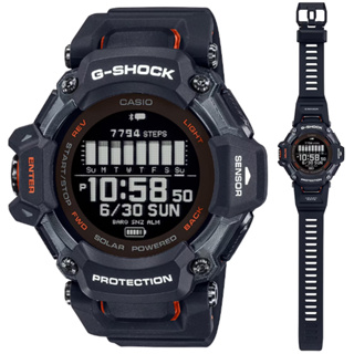 CASIO 卡西歐(GBD-H2000-1A) G-SHOCK 太陽能藍芽GPS心率監測多功能運動錶-黑橘