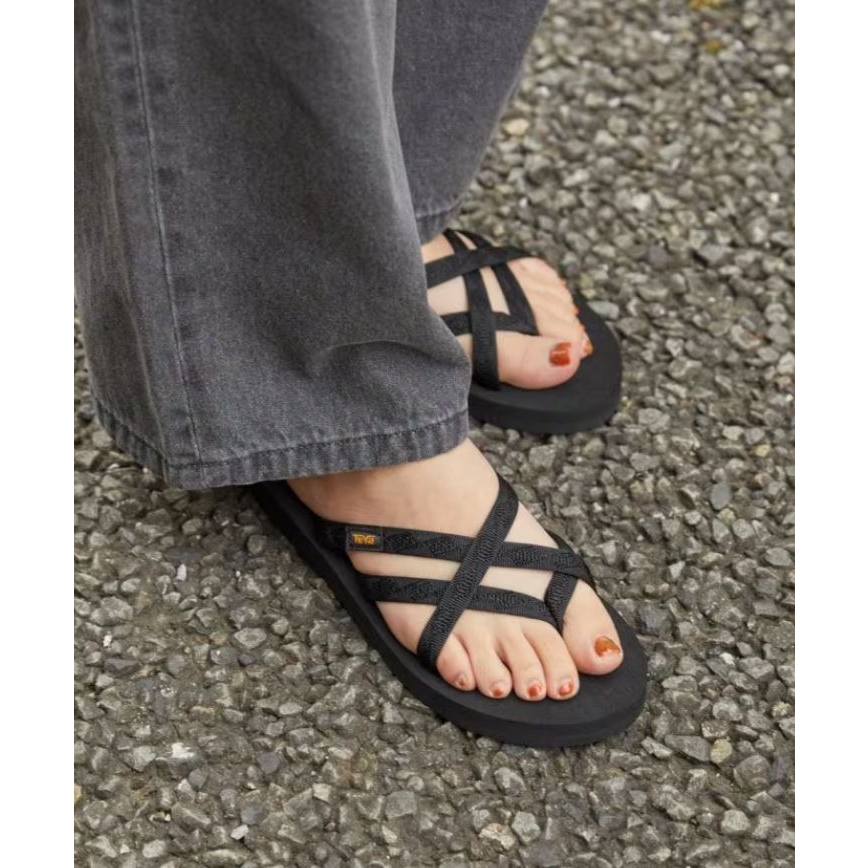 【CHII】日本 TEVA OLOEAHU 女款 綁帶 夾腳拖鞋 黑色
