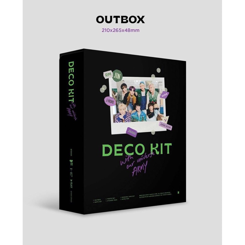 BTS DECO KIT 正版官方 貼紙 紙膠帶 筆記本