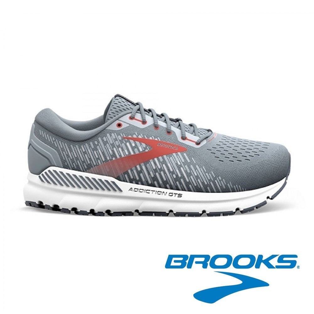【BROOKS】男 GTS支撐型避震緩衝運動健行鞋-超寬楦『灰』110365
