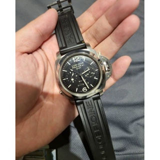 PANERAI 沛納海 手上鍊 八日鍊 GMT兩地時間 單把計時腕錶 PAM00275 PAM275 44mm