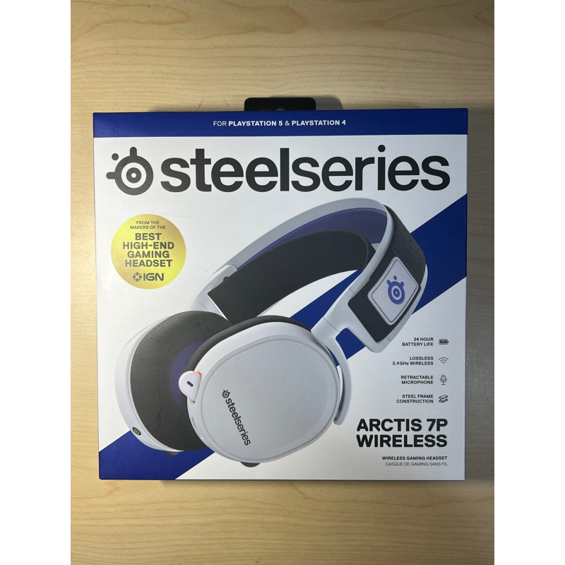 (二手狀況好）Steelseries Arctis 7P Wireless PS5色 無線藍牙耳機 無線電競耳機