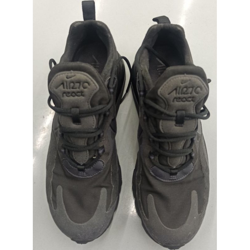 台南可自取 尺寸買錯 九成新 Nike air max 270 react US9 全黑 氣墊鞋 CI3866-003