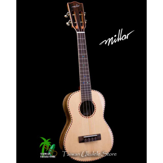 【台灣烏克麗麗 專門店】MILLAR UKULELE 烏克麗麗 SP-260W全單板雲杉/相思木26吋(台灣製造手工琴)