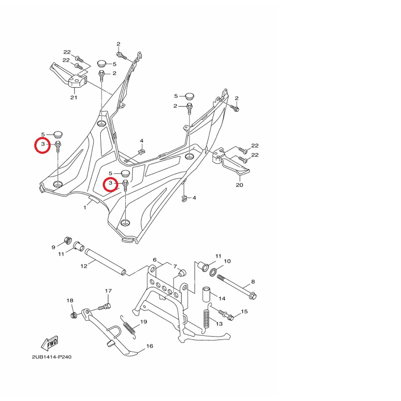 YAMAHA 原廠 新勁戰 勁豪 NEO BWS七期 LIMI125 RAY 螺栓 料號：90109-06892