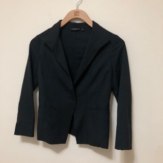 BOSCH 專櫃 黑色西裝外套 亞麻涼爽透氣38號 套裝外套 罩衫 長袖