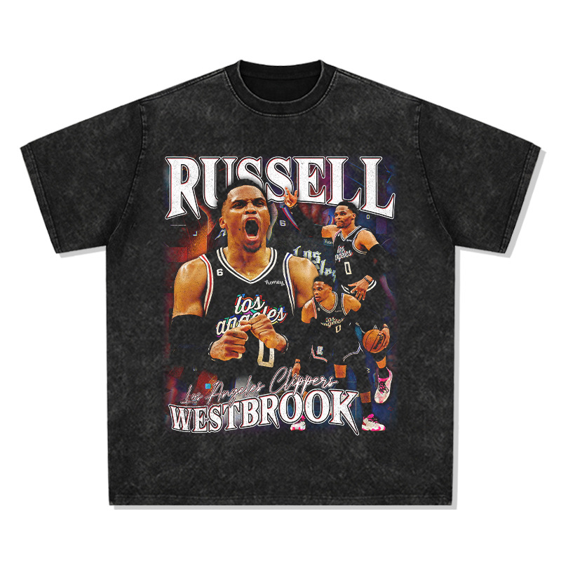 【Russell Westbrook】忍者龜 快艇隊 歐美 街頭 NBA 籃球 印花短袖T恤 寬鬆 圓領 重磅 嘻哈