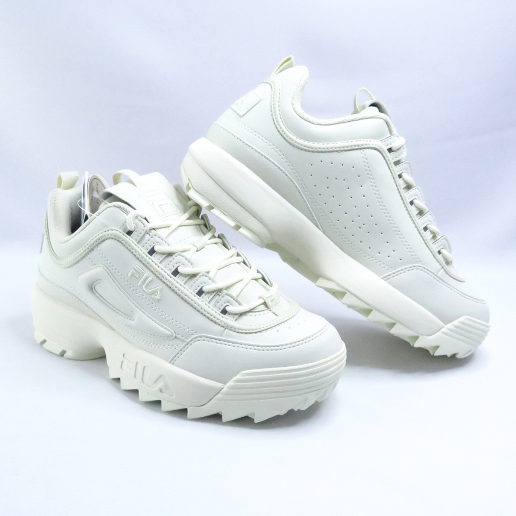 FILA DISRUPTOR 2 1998 女款老爹鞋 鋸齒復古厚底增高 4C608X920 米