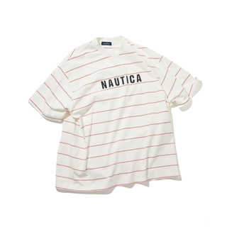 NAUTICA Pin Border Logo S/S 紅白條紋Tee 短袖 男女款 NTC-44 [現貨]