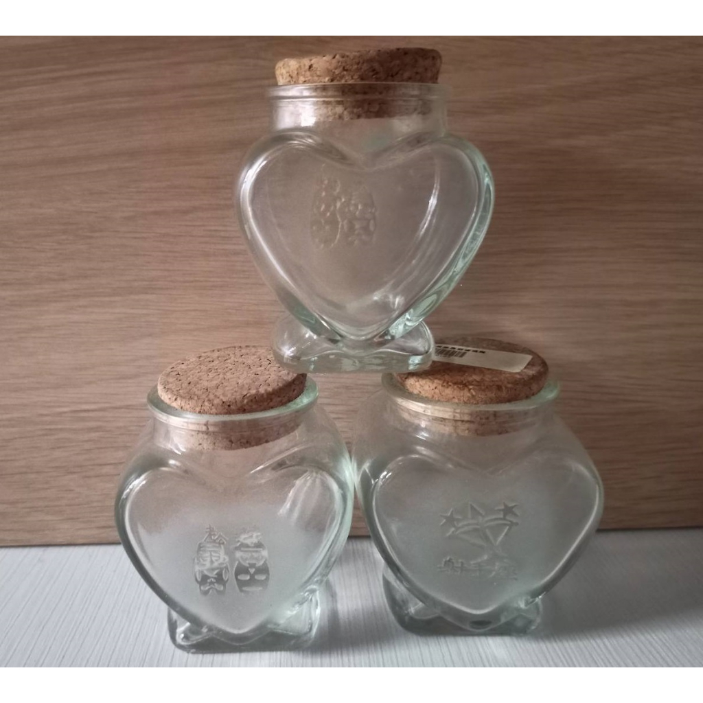 130ml軟木塞玻璃瓶 心型玻璃瓶 星砂瓶(軟塞瓶蓋品相不同.下標前請考慮清楚)隨機出貨
