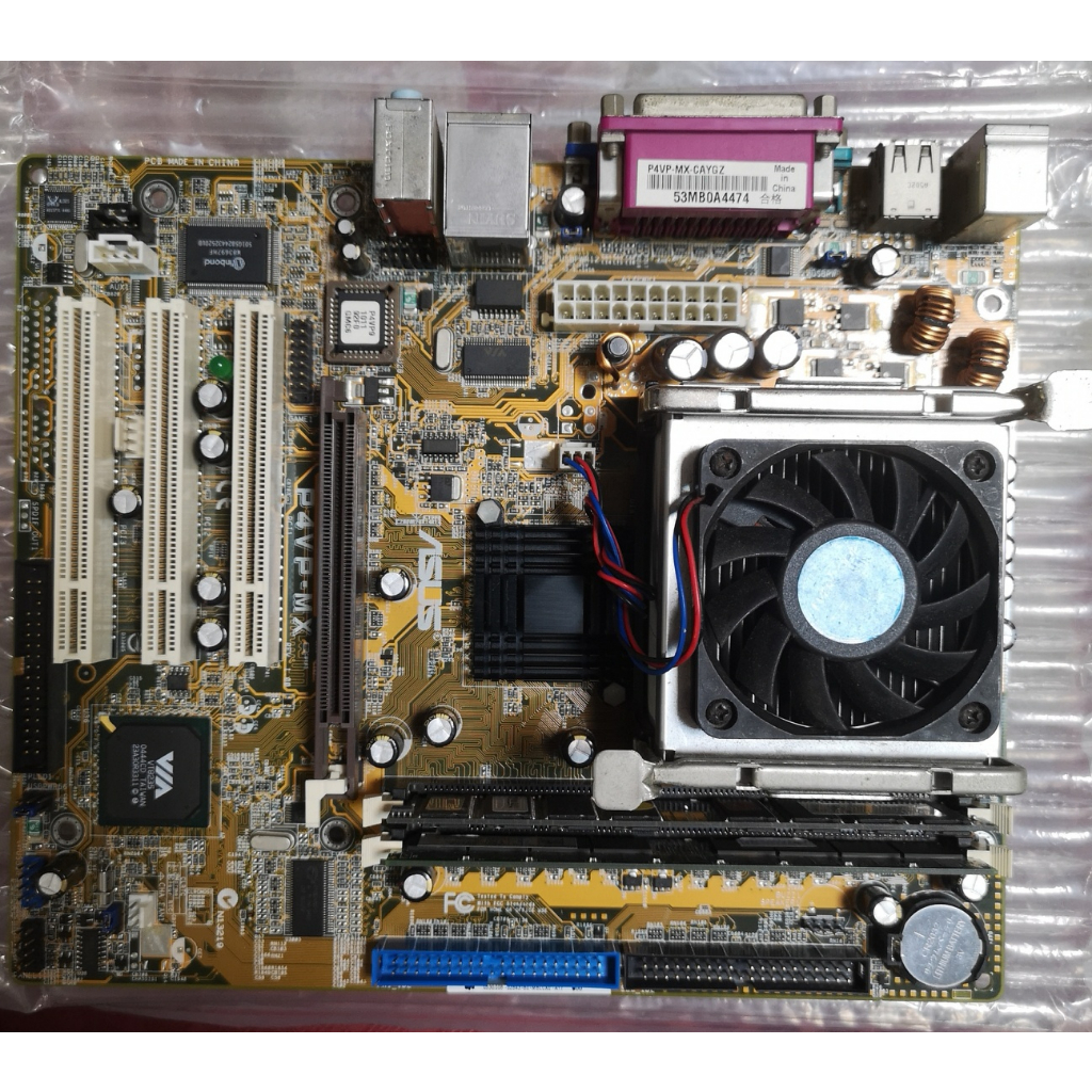 ASUS P4VP-MX ,SOCKET478 ,AGP,DDR1, 主機板 !包含 CPU,風扇,記憶體 !現貨!!