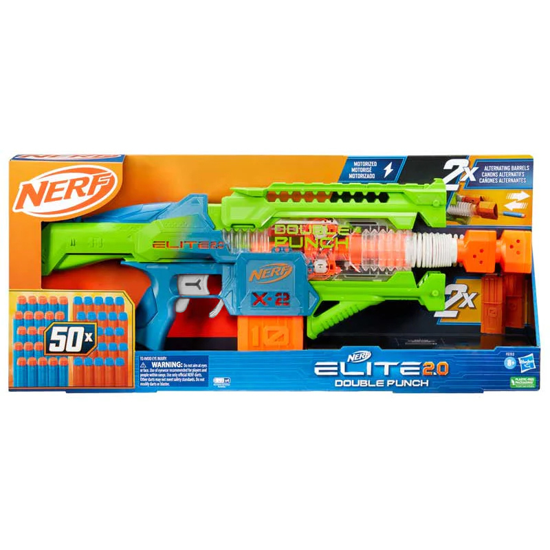 孩之寶 NERF 菁英系列 Elite 2.0 雙擊終結者電動射擊器 快速連發 電動軟彈槍 HF6364