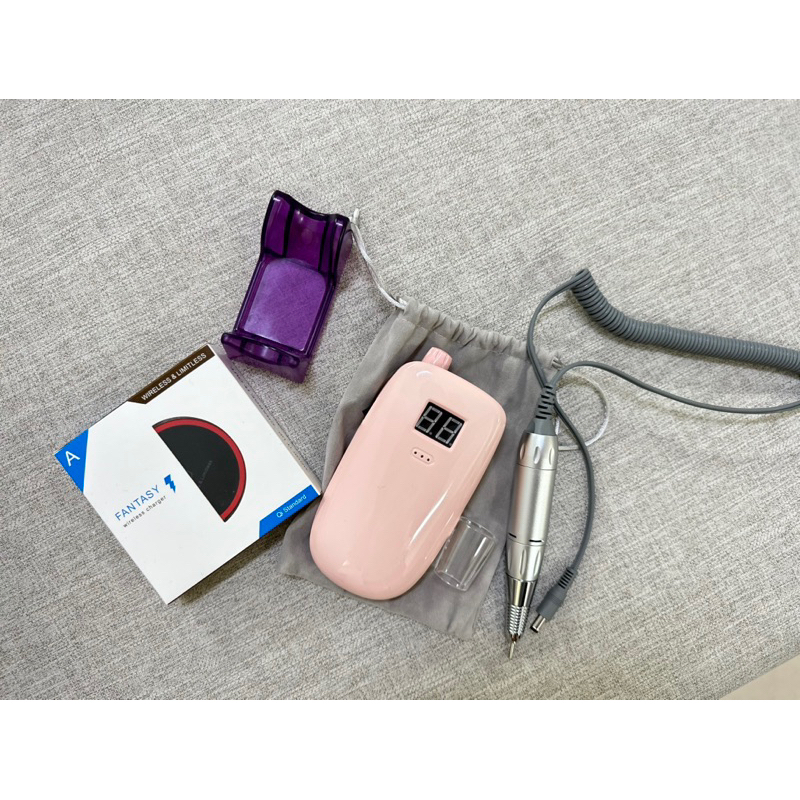 M&R 8002攜帶式磨甲機(可QI無線充電)粉色