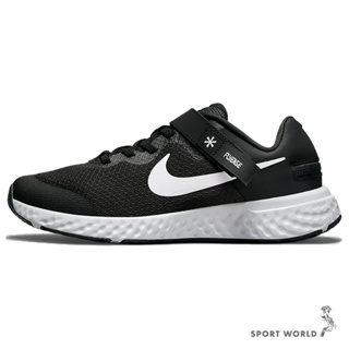 nike 大童 女鞋 慢跑鞋 revolution 6 flyease gs 寬楦 黑【運動世界】do5065-003