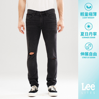 Lee 709 涼感輕量低腰合身小直筒牛仔褲 男 Urban Riders Lite 黑LL220082532