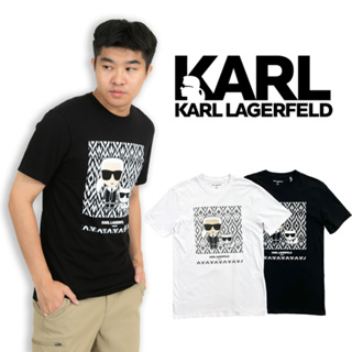 KARL 卡爾 拉格斐 LAGERFELD 男生老佛爺 純棉 圓領 LOGO短T T恤 #9531