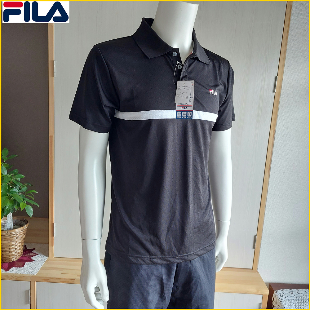 日貨 FILA 吸水速乾 運動 POLO衫 男 M号 新品 FILA 斐樂 通氣 反射 短袖 POLO上衣 O755F