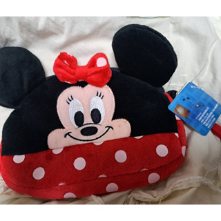 Disney迪士尼 米妮 正版 立體大臉絨毛 化妝包 收納包 手機包 收納 手拿包