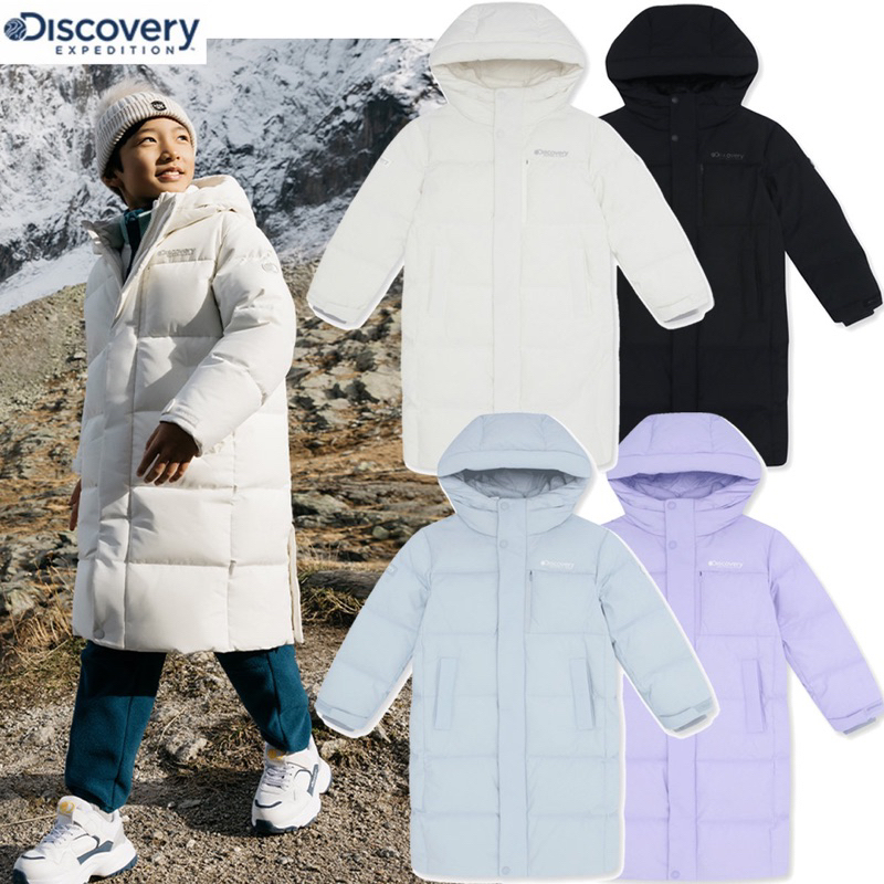 韓國 Discovery Expedition 22FW 大童 長版連帽羽絨外套