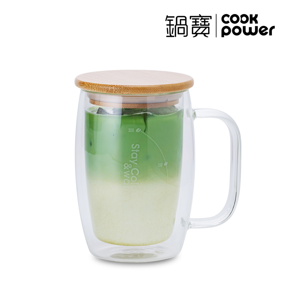 鍋寶 雙層玻璃冰鎮咖啡杯400ml(DGS-401)