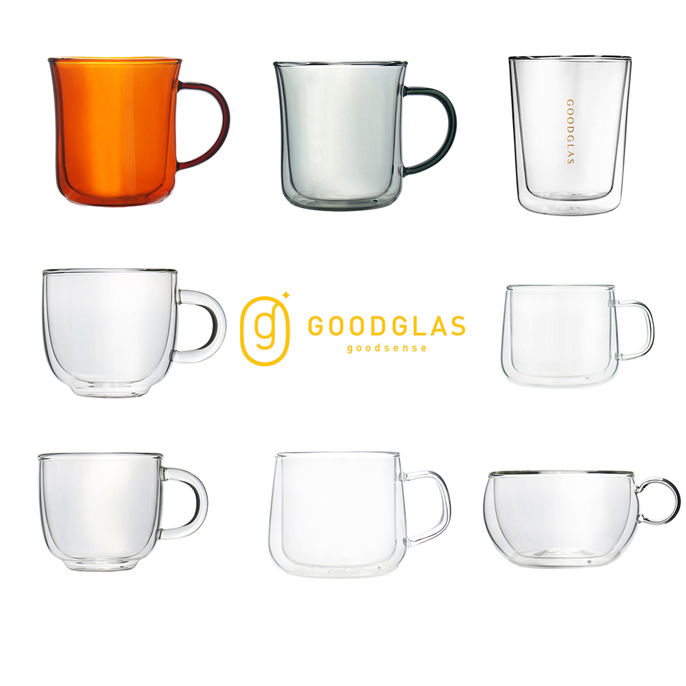 好玻GOODGLAS | MUG / CLASSIC / CO / 復古把手 / 寬口把手 雙層玻璃杯