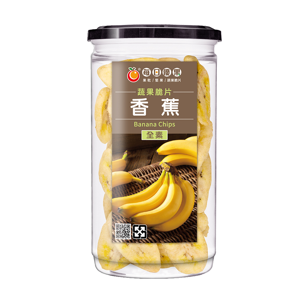 每日優果 罐裝香蕉脆片160G