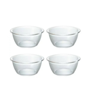 【日本HARIO】 片口調理缽4件組《拾光玻璃》耐熱玻璃 日本製 碗盤