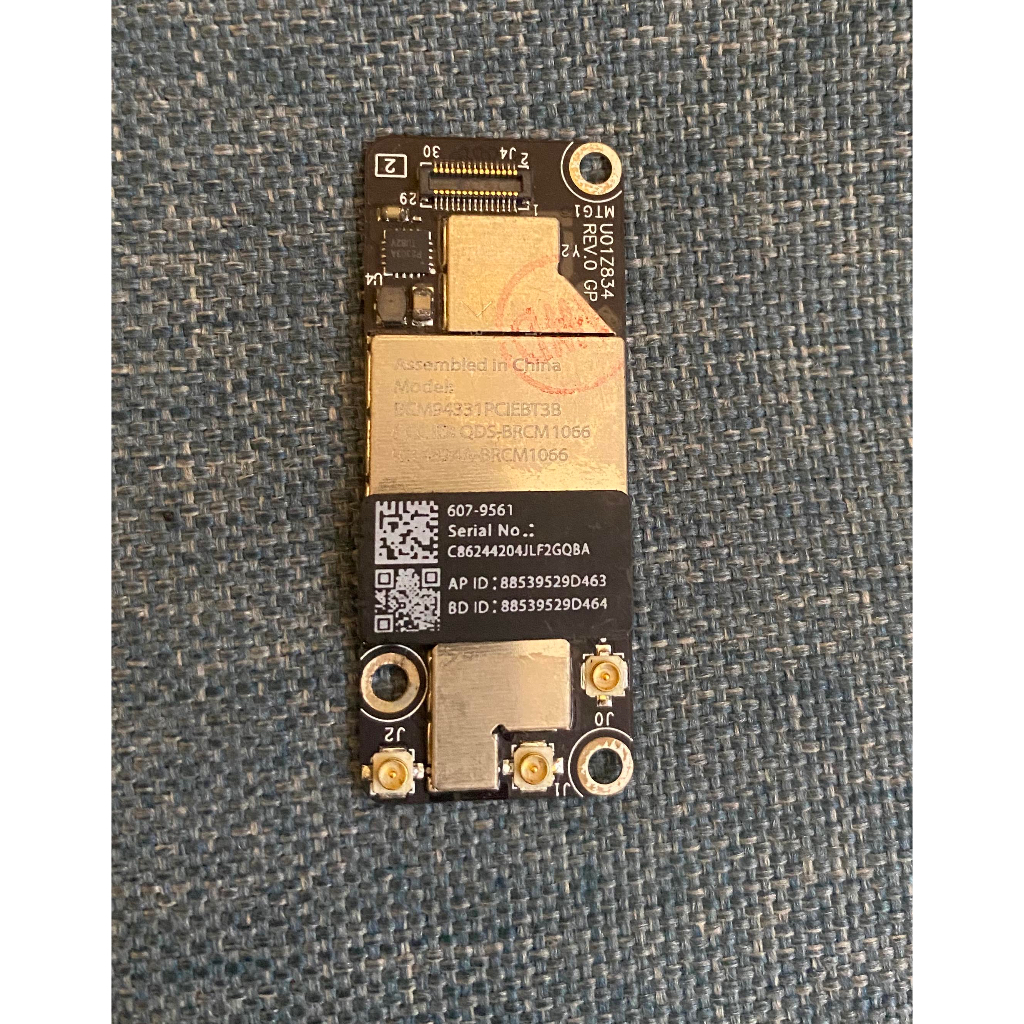 (讓您更換Mac Mini 2011-2013網卡不求人!)拆機BCM94331PCIEBT3B蘋果無線網卡_A1347