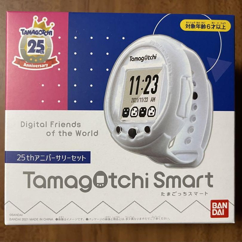 【全新】現貨 BANDAI 萬代 Tamagotchi Smart 塔麻可吉 25週年抽選限定紀念套裝 白色手錶 電子機