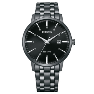 CITIZEN 星辰 GENTS 光動能 日系簡約不鏽鋼紳士腕錶-黑40mm(BM7465-84E 防水50米)