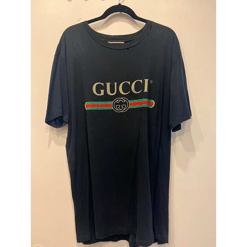 [上身] 二手 Gucci oversized logo T-shirt XL