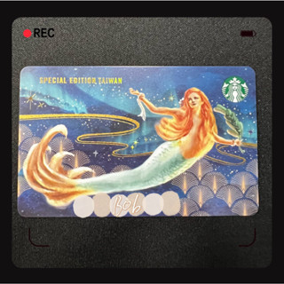 Starbucks 臺灣星巴克 2021 時代海洋女神隨行卡 美人魚 高雄夢時代門市 特殊號