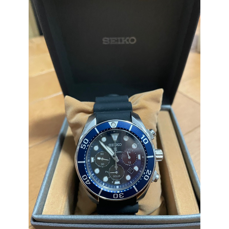 Seiko Prospex 200M潛水錶 寶藍色表面 黑色橡膠造型錶帶