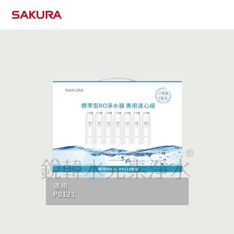 【SAKURA 櫻花】F1192 標準型RO淨水器專用濾心組 ( 一年份7支入｜適用於P0121 )